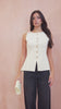 Jackie Cream Knit Waistcoat