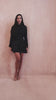 Keira Black Shimmer Shirt Dress