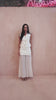 Shannon White Chiffon Pleated Maxi Skirt
