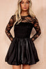 AX Paris Daniela Black Lace 2 in 1 Bubble Hem Dress
