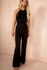 AX Paris Rachel Black Velvet Sequin 2 in 1 Jumpsuit
