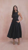 Harlow Black Cotton Midi Dress