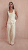 Jamie Ivory Square Neck Waistcoat