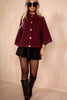Colby Burgundy High Neck Cardigan