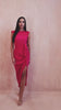 Elena Fuchsia Plisse Midi Dress