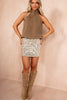 Leah Stone Sequin Mini Skirt