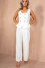 Meara White Tailored Jumpsuit