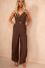 Rory Chocolate Belted Jumpsuit