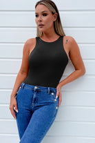 Prim Black Slinky Sleeveless Bodysuit