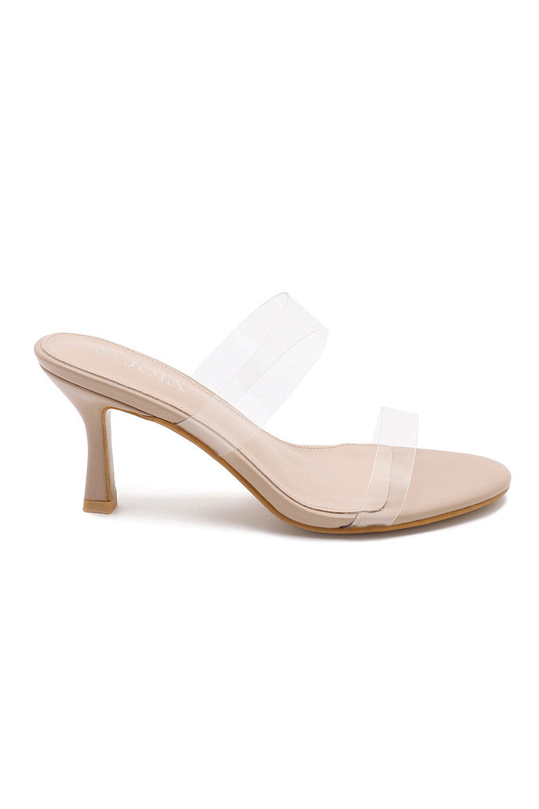Primrose Nude Transparent Heeled Mules