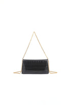 Procyon Black Croc Print Bag