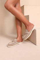 Queenie Stone Loafer Mules