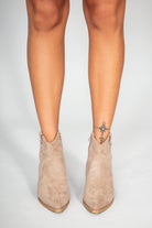 Quella Taupe Suedette Ankle Boots