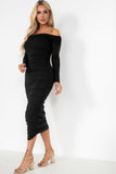 Quilla Black Bardot Dress