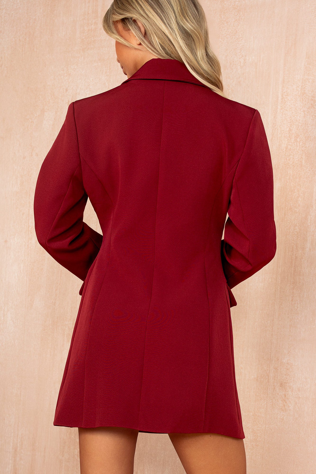 Quintana Wine Tailored Blazer Dress