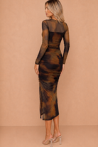Quora Multi Smudge Print Midi Dress