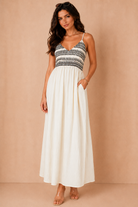 Raelynn Cream Embroidered Maxi Dress
