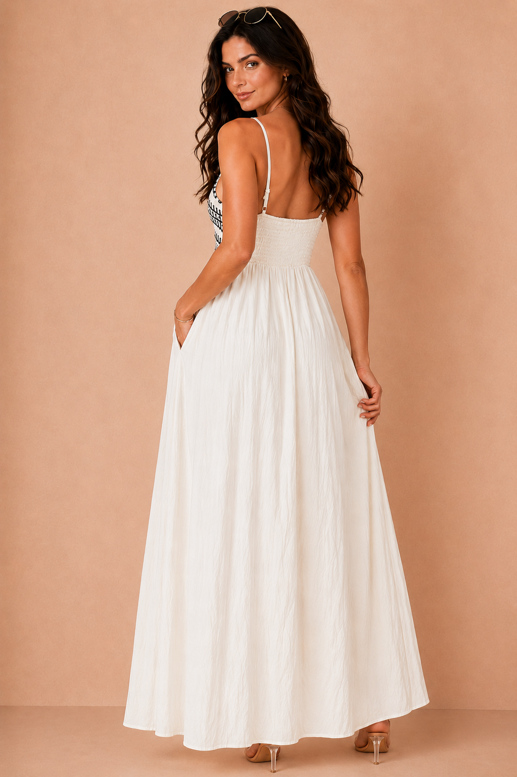 Raelynn Cream Embroidered Maxi Dress