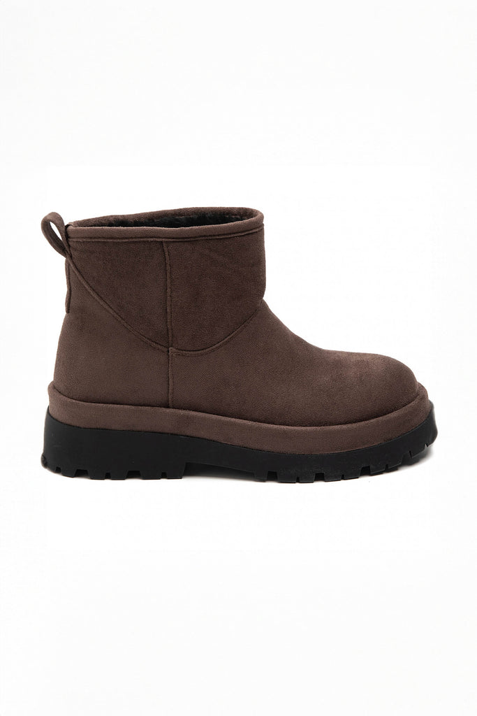 Rainey Chocolate Suedette Ankle Boots