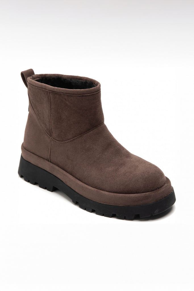 Rainey Chocolate Suedette Ankle Boots