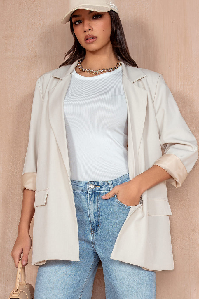 Raquel Cream Oversized Blazer