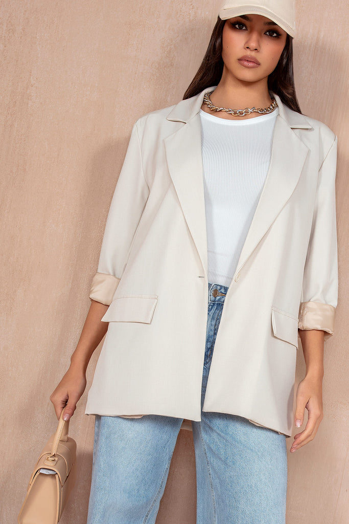 Raquel Cream Oversized Blazer