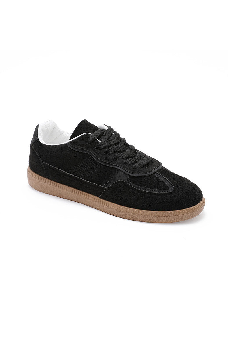 Ravi Black Suedette Trainers