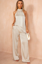 Raya Gold Satin Asymmetric Co Ord