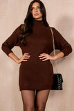 Reece Chocolate Knit Jumper Dress