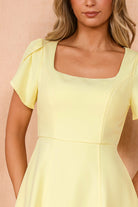 Reeve Yellow Square Neck Dress