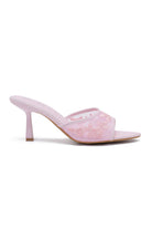 Reign Pink Floral Mesh Heeled Mules