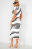 Reneta White Striped Knit Co Ord