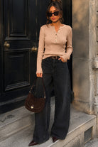reyna-camel-ribbed-knit-top
