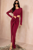 Rhonda Burgundy Cut Out Maxi Dress