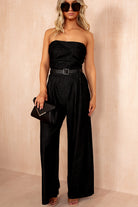 Riley Black Chambray Bandeau Jumpsuit