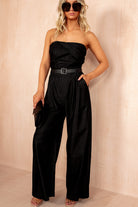 Riley Black Chambray Bandeau Jumpsuit