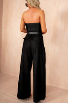 Riley Black Chambray Bandeau Jumpsuit