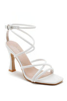 Rita White Strappy Heels