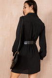 Robin Black Belted Shirt Dress