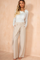 Robin Cream Wrap Front Trousers