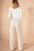 Robin Cream Wrap Front Trousers
