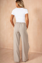 Robin Taupe Wrap Front Trousers