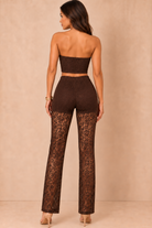 Roisin Chocolate Lace Bandeau Co Ord