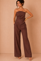 Rory Chocolate Bandeau Co Ord