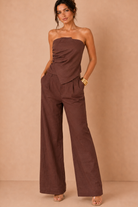Rory Chocolate Bandeau Co Ord