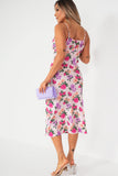 Rover Pink Floral Midi Dress