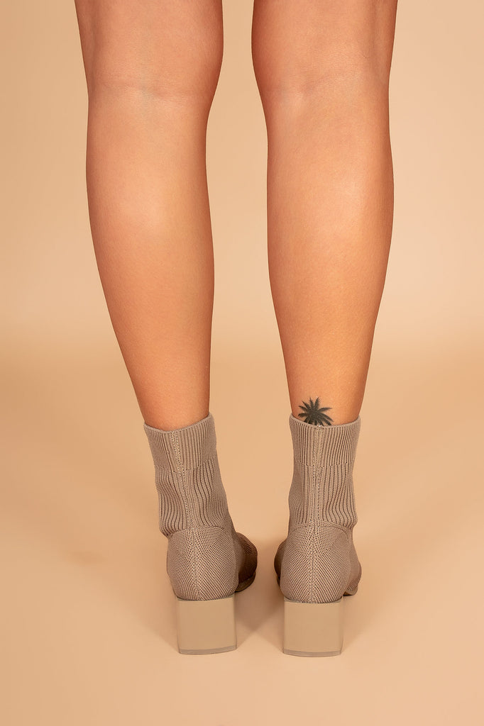 Rowan Taupe Sock Boots