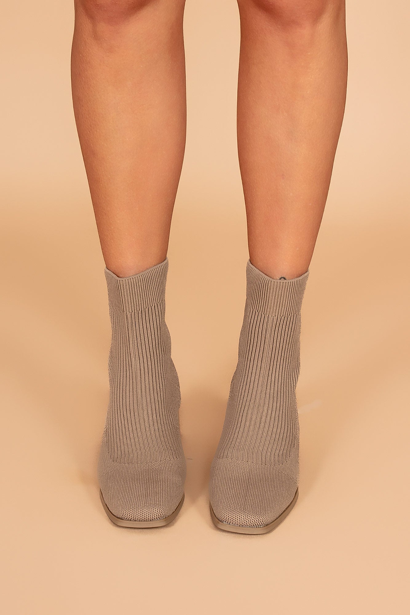 Rowan Taupe Sock Boots