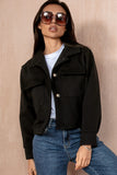 Ruby Black Cropped Shacket