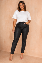 Ruthie Black Wax Push Up Jeans